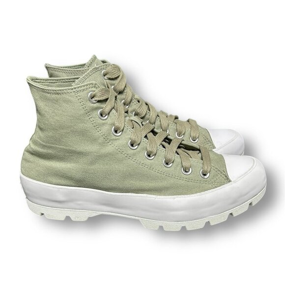 Converse Women's Chuck Taylor All Star Lugged Hi Tops 571114C Size 11 Sage Green - Picture 5 of 10